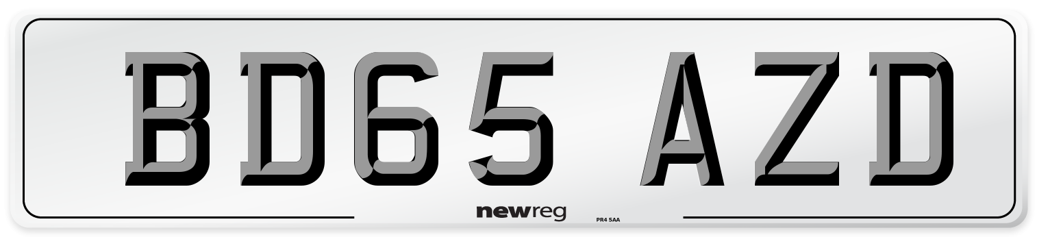BD65 AZD Number Plate from New Reg